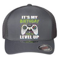 Its My Birthday Boy Time To Level Up Video Game Gift Flexfit Unipanel Trucker Cap