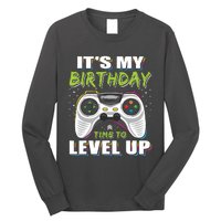 Its My Birthday Boy Time To Level Up Video Game Gift Long Sleeve Shirt