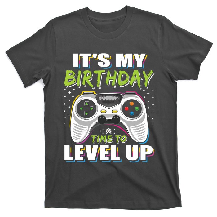 Its My Birthday Boy Time To Level Up Video Game Gift T-Shirt