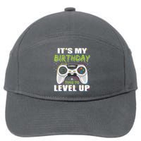 Its My Birthday Boy Time To Level Up Video Game Gift 7-Panel Snapback Hat