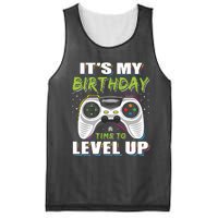 Its My Birthday Boy Time To Level Up Video Game Gift Mesh Reversible Basketball Jersey Tank