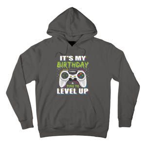 Its My Birthday Boy Time To Level Up Video Game Gift Tall Hoodie