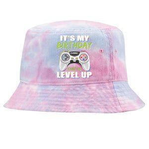 Its My Birthday Boy Time To Level Up Video Game Gift Tie-Dyed Bucket Hat