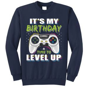 Its My Birthday Boy Time To Level Up Video Game Gift Sweatshirt