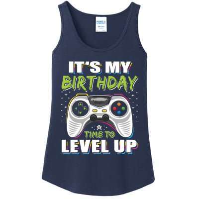 Its My Birthday Boy Time To Level Up Video Game Gift Ladies Essential Tank