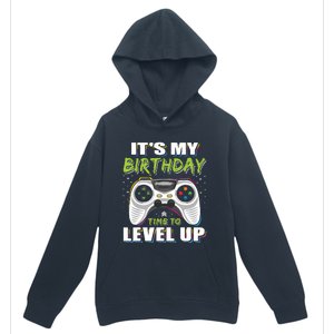 Its My Birthday Boy Time To Level Up Video Game Gift Urban Pullover Hoodie