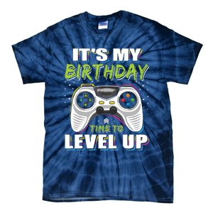 Its My Birthday Boy Time To Level Up Video Game Gift Tie-Dye T-Shirt