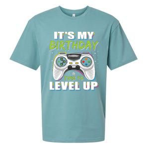 Its My Birthday Boy Time To Level Up Video Game Gift Sueded Cloud Jersey T-Shirt