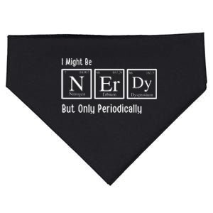 I Might Be Nerdy But Only Periodically Chemistry Lover USA-Made Doggie Bandana