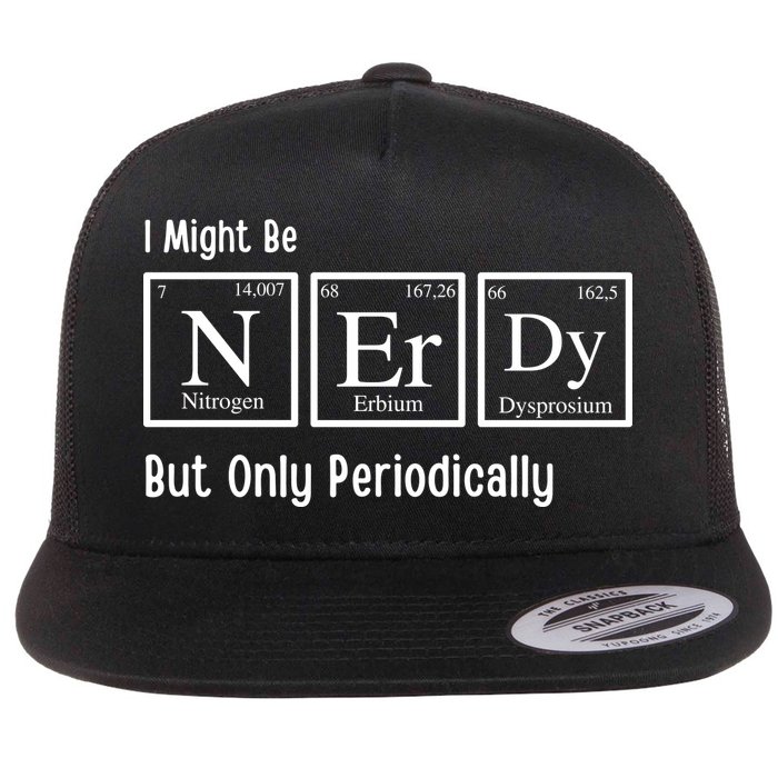 I Might Be Nerdy But Only Periodically Chemistry Lover Flat Bill Trucker Hat