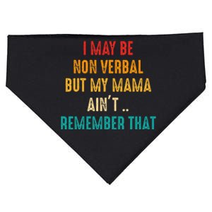 I May Be Non Verbal Nonverbal Autism Awareness USA-Made Doggie Bandana