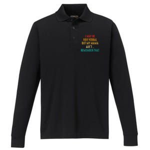 I May Be Non Verbal Nonverbal Autism Awareness Performance Long Sleeve Polo