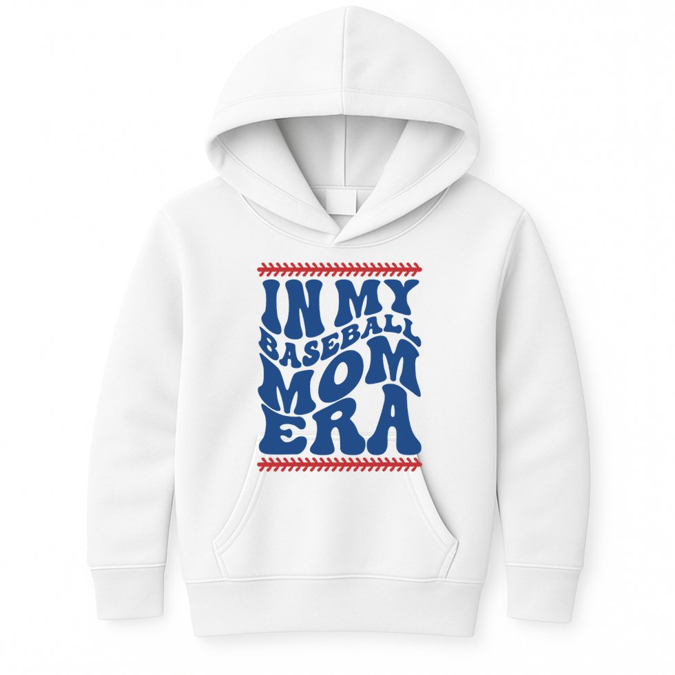 In My Baseball Mom Era Funny Family Mama Gifts Kids Hoodie