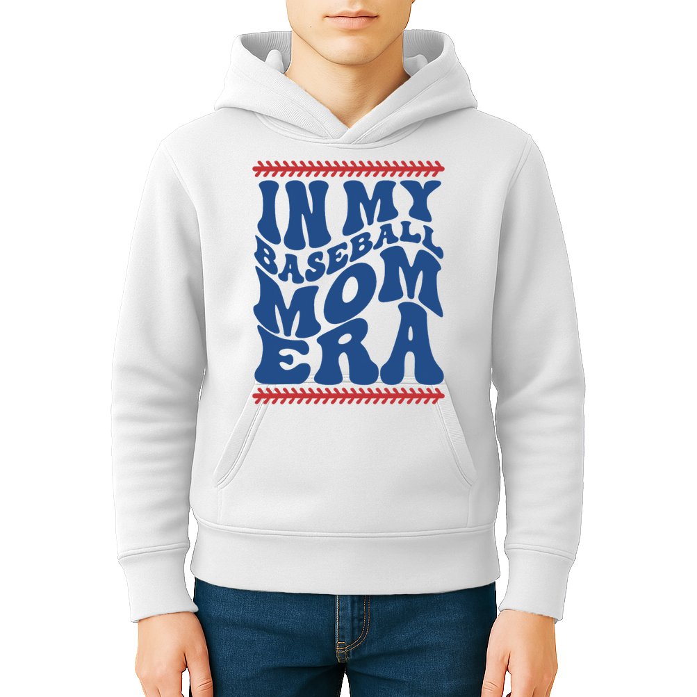 In My Baseball Mom Era Funny Family Mama Gifts Kids Hoodie
