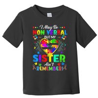 I May Be Non Verbal But My Sister Aint Remember That Autism Toddler T-Shirt