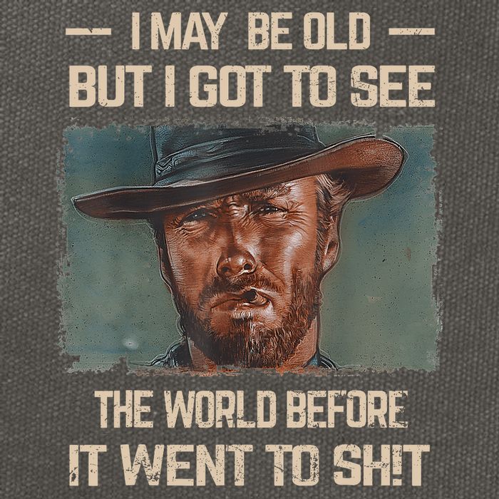 I May Be Old But Got To See The World Before It Went To Shit Cotton Canvas Backpack