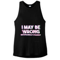 I May Be Wrong But Its Highly Unlikely Static Glitch Ladies PosiCharge Tri-Blend Wicking Tank