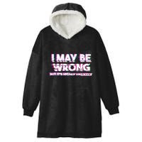 I May Be Wrong But Its Highly Unlikely Static Glitch Hooded Wearable Blanket