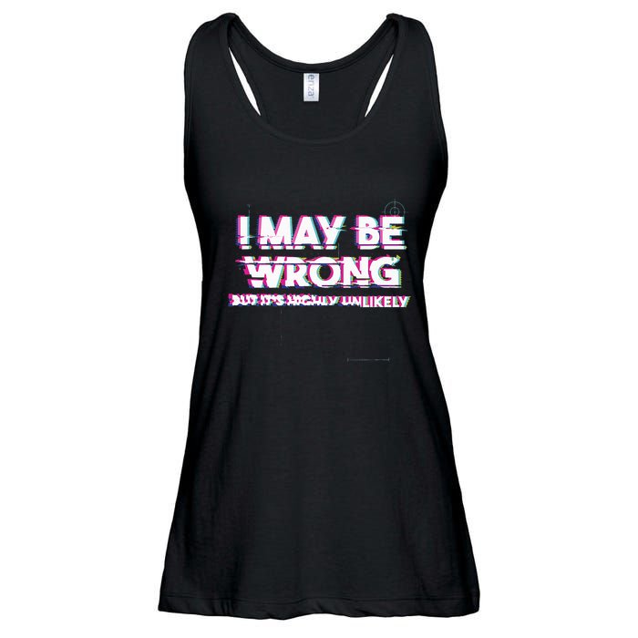 I May Be Wrong But Its Highly Unlikely Static Glitch Ladies Essential Flowy Tank