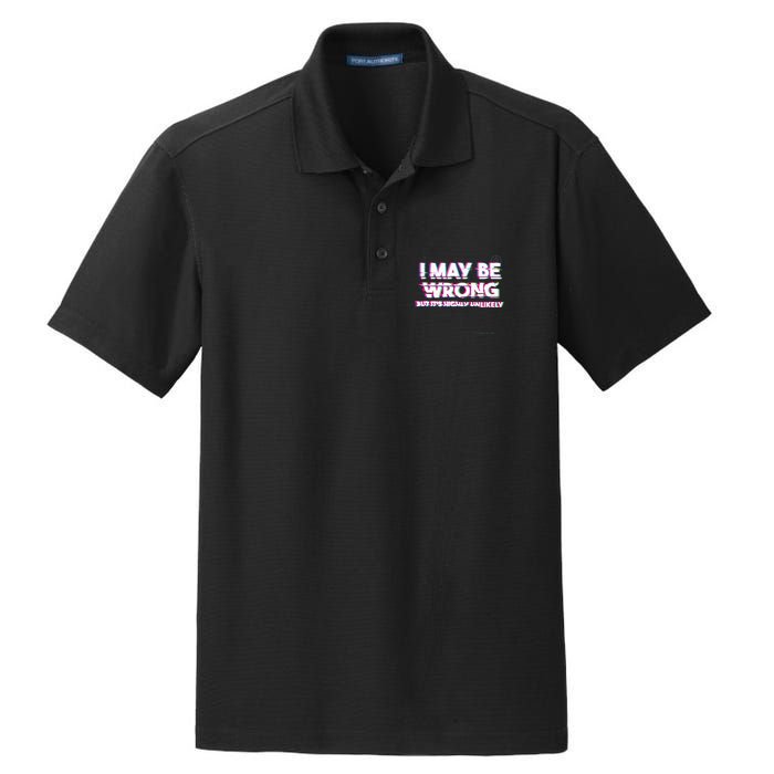 I May Be Wrong But Its Highly Unlikely Static Glitch Dry Zone Grid Polo