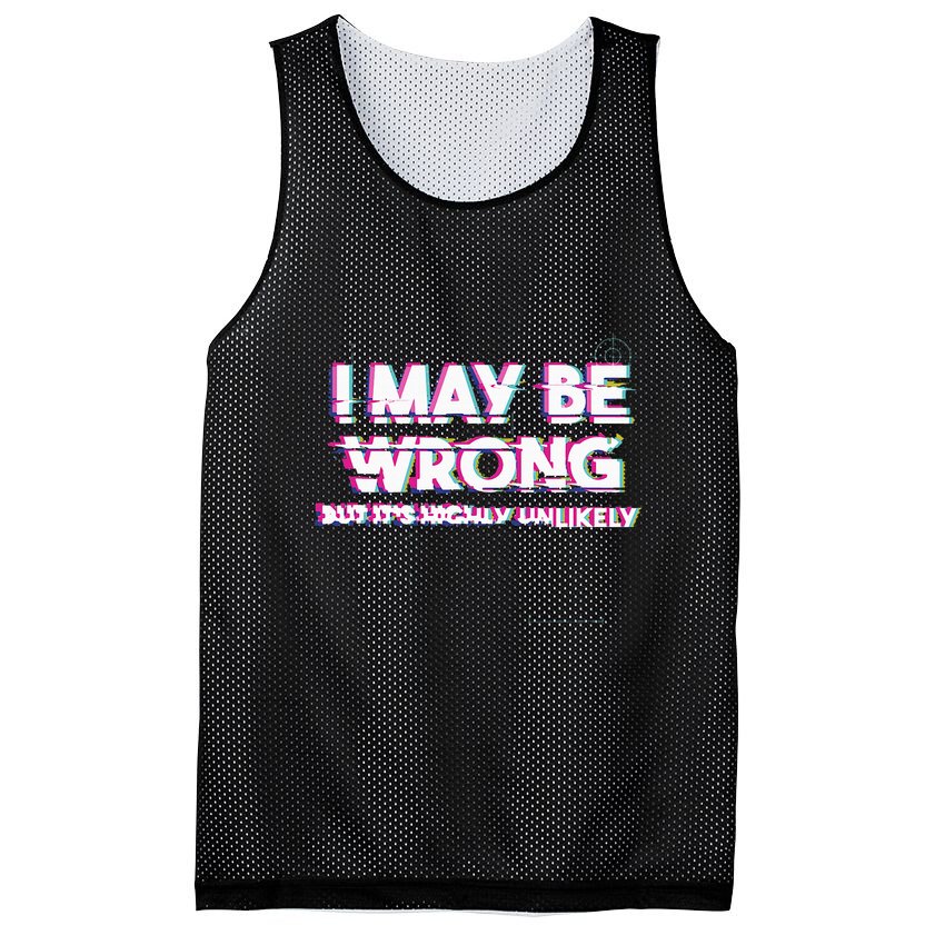 I May Be Wrong But Its Highly Unlikely Static Glitch Mesh Reversible Basketball Jersey Tank