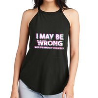 I May Be Wrong But Its Highly Unlikely Static Glitch Women's Perfect Tri Rocker Tank