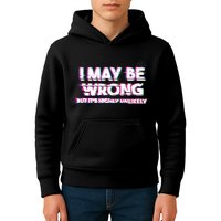 I May Be Wrong But Its Highly Unlikely Static Glitch Kids Hoodie