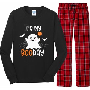 Its My Boo Day Cute Halloween Birthday Ghost Long Sleeve Pajama Set