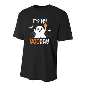 Its My Boo Day Cute Halloween Birthday Ghost Youth Performance Sprint T-Shirt