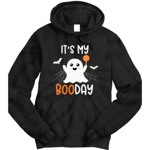 Its My Boo Day Cute Halloween Birthday Ghost Tie Dye Hoodie