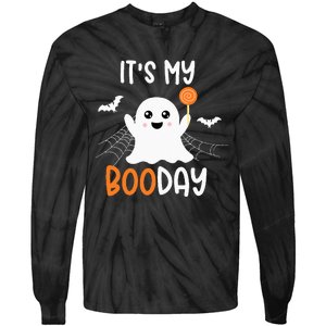 Its My Boo Day Cute Halloween Birthday Ghost Tie-Dye Long Sleeve Shirt