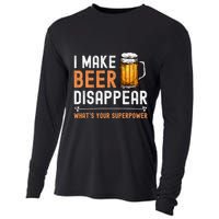 I Make Beer Disappear WhatS Your Superpower Funny Drinking Cooling Performance Long Sleeve Crew