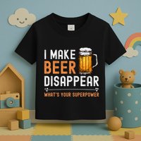 I Make Beer Disappear WhatS Your Superpower Funny Drinking Toddler T-Shirt
