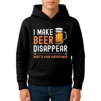 I Make Beer Disappear WhatS Your Superpower Funny Drinking Kids Hoodie