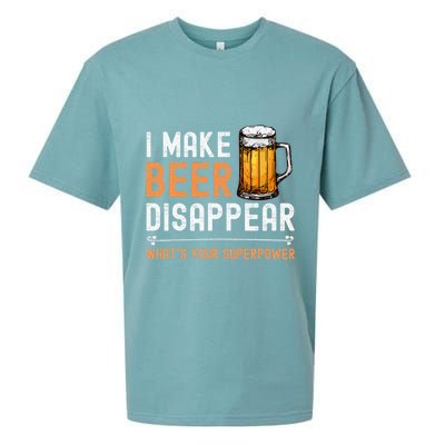 I Make Beer Disappear WhatS Your Superpower Funny Drinking Sueded Cloud Jersey T-Shirt