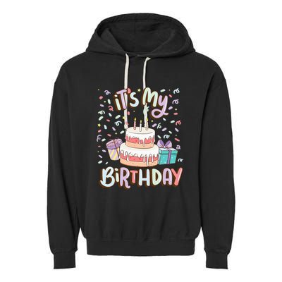 ItS My Birthday Cake Donut Confetti Garment-Dyed Fleece Hoodie