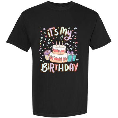 ItS My Birthday Cake Donut Confetti Garment-Dyed Heavyweight T-Shirt