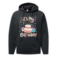 ItS My Birthday Cake Donut Confetti Performance Fleece Hoodie