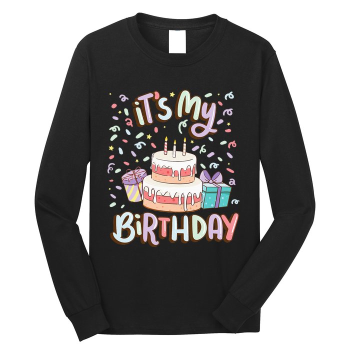 ItS My Birthday Cake Donut Confetti Long Sleeve Shirt