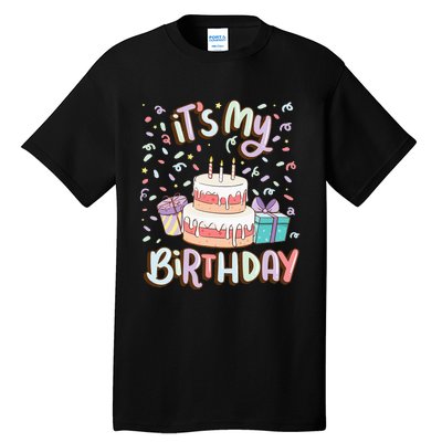 ItS My Birthday Cake Donut Confetti Tall T-Shirt