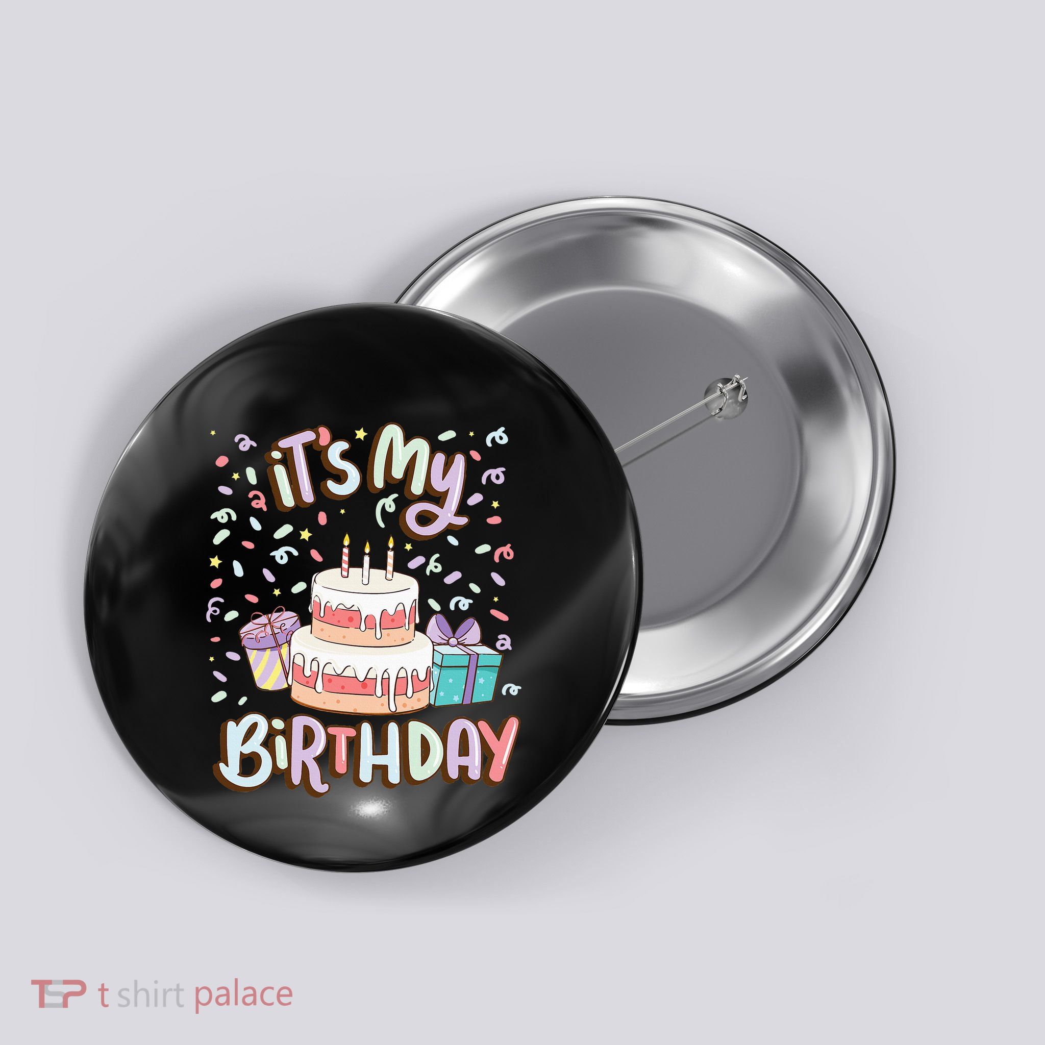 ItS My Birthday Cake Donut Confetti Button