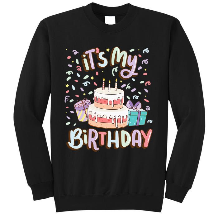 ItS My Birthday Cake Donut Confetti Tall Sweatshirt