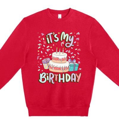 ItS My Birthday Cake Donut Confetti Premium Crewneck Sweatshirt