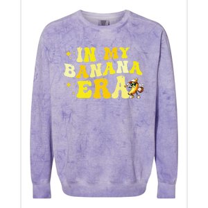 In My Banana Era Fruit Lover Baseball Player Colorblast Crewneck Sweatshirt