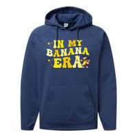 In My Banana Era Fruit Lover Baseball Player Performance Fleece Hoodie