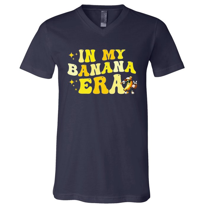 In My Banana Era Fruit Lover Baseball Player V-Neck T-Shirt