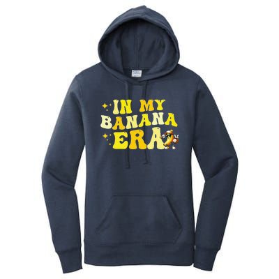 In My Banana Era Fruit Lover Baseball Player Women's Pullover Hoodie