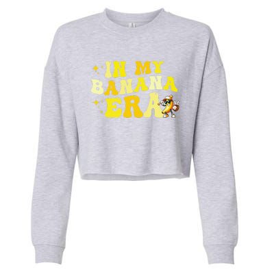 In My Banana Era Fruit Lover Baseball Player Cropped Pullover Crew