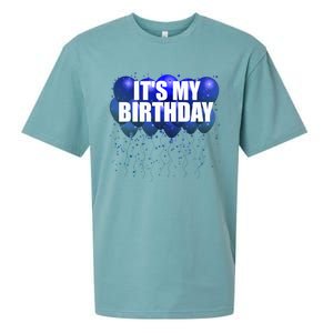 Its My Birthday Happy Birthday Funny Balloon Gift Sueded Cloud Jersey T-Shirt