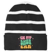 In My Bhua Era Striped Beanie with Solid Band